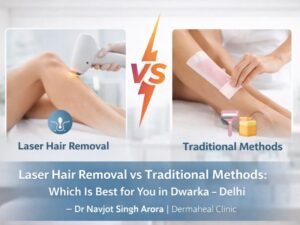 Laser Hair Removal vs Traditional Methods: Which Is Best for You in Dwarka – Delhi | Dr Navjot Singh Arora | Dermaheal Clinic